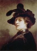 REMBRANDT Harmenszoon van Rijn, Self-Portrait in Fancy Dress